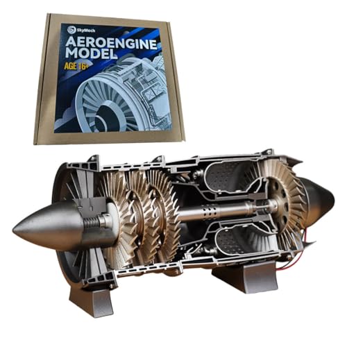 ELEMENTO Turbofan Motor Model Kit, WP-85 3D Drucken Turbojet Triebwerksmodell, DIY Operable Resin Simulation Motor Montage Modell, Lernspielzeug Geschenk für Technikbegeisterte (100PCS) von ELEMENTO