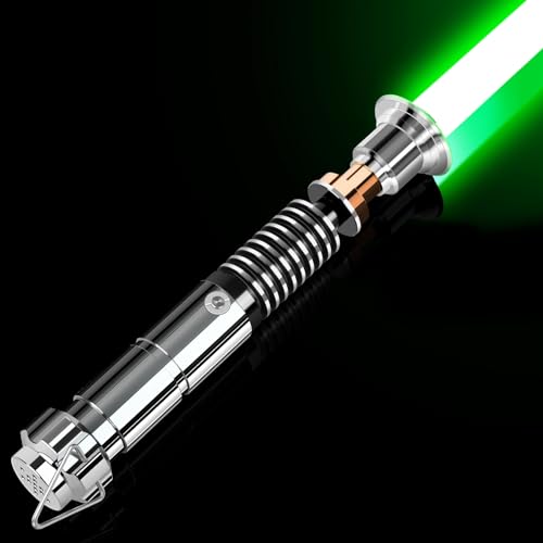 Smooth Swing Luke V3.0 Lichtschwerter, Bewegungssteuerung Lichtschwert mit RGB 16 Farben | 16 Sound Fonts Metallgriff Lightsaber FX Schwert für Erwachsene Geschenk, USB-C Aufladung von ELESKOCO