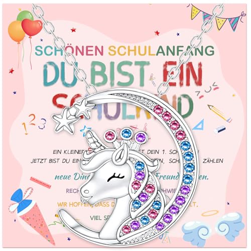 ELF-GRETTER Einschulung Mädchen Schultüte Geschenk, Schulanfang Mädchen Schutzengel Halskette, Einhorn Geschenke für Mädchen, Schultüte Füllung Einschulungsgeschenke Mädchen (Mehrfarbig) ELF-GRETTER Einschulung Mädchen Schultüte Geschenk, Schulanfang Mädchen Schutzengel Halskette, Einhorn Geschenke für Mädchen, Schultüte Füllung Einschulungsgeschenke Mädchen (Mehrfarbig) von ELF-GRETTER