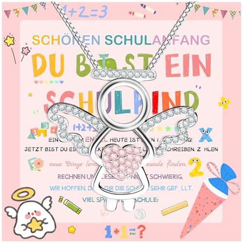 ELF-GRETTER Einschulung Mädchen Schultüte Geschenk, Schulanfang Mädchen Schutzengel Halskette, Schulkind 2024 Schultüte Füllung Einschulungsgeschenke Mädchen ELF-GRETTER Einschulung Mädchen Schultüte Geschenk, Schulanfang Mädchen Schutzengel Halskette, Schulkind 2024 Schultüte Füllung Einschulungsgeschenke Mädchen von ELF-GRETTER