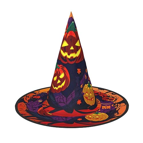 ELFcat Hexenhüte für Damen, Halloween-Hexenhüte für Dekoration, Zaubererhut, Maskerade, Cosplay-Kostüm, Halloween-Kürbis, 3 Stück von ELFcat