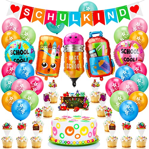Einschulung Deko Einschulung Party Deko Einschulung Mädchen Deko Schuleinführung Schulanfang Deko Set mit Schulkind Girlande für Jungen Mädchen Einschulung Deko Einschulung Party Deko Einschulung Mädchen Deko Schuleinführung Schulanfang Deko Set mit Schulkind Girlande für Jungen Mädchen von ELIAUK
