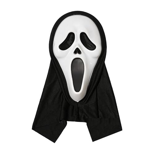 ELINA Gruseliges Geistergesicht Scream Maske Cosplay Kostüm Halloween Karneval Accessoire von ELINA