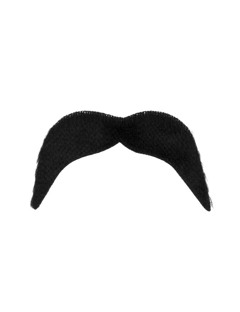 70er Jahre Bart schwarz von KARNEVAL-MEGASTORE