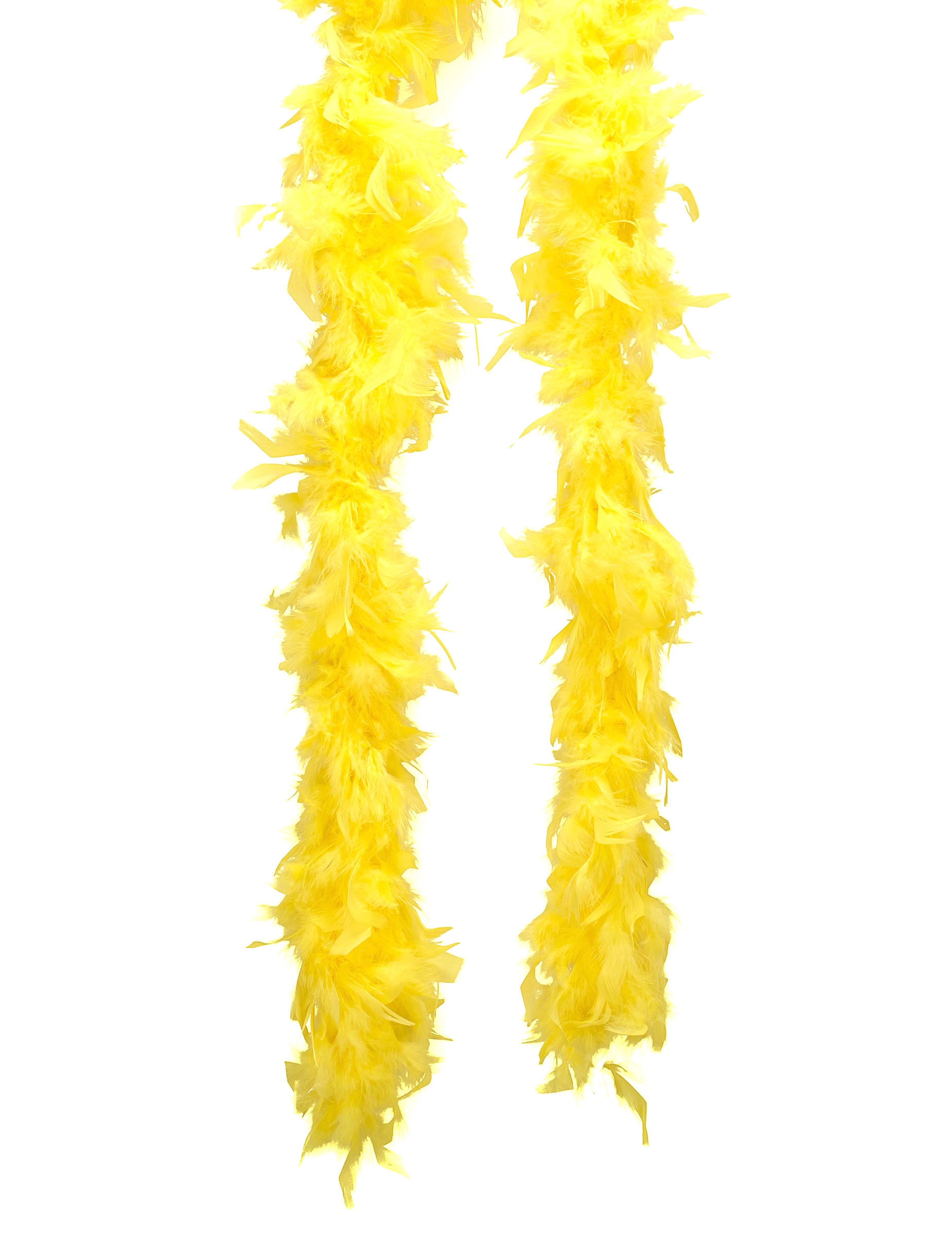 Federboa Kostüm-Accessoire gelb von KARNEVAL-MEGASTORE