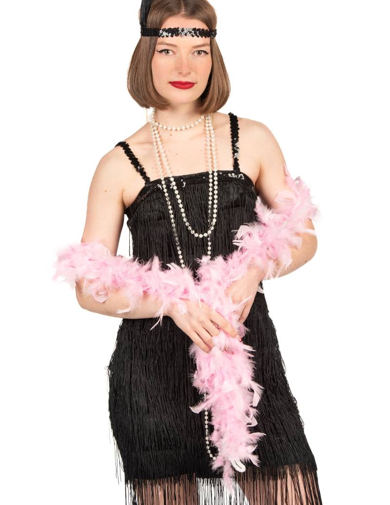 Federboa Kostümzubehör pink 40g von KARNEVAL-MEGASTORE