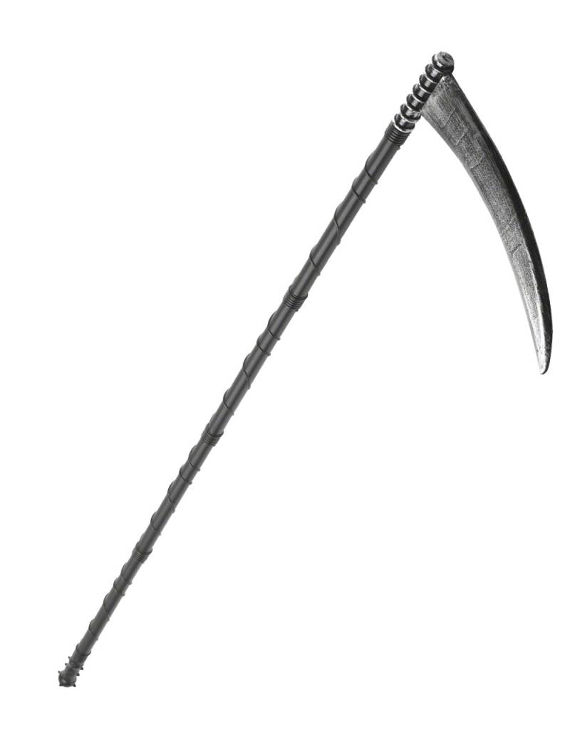Halloween Sense Sensenmann grau-schwarz 138cm von KARNEVAL-MEGASTORE