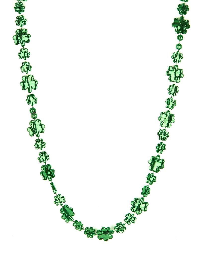 Halskette St. Patrick's Day Kleeblatt grün von KARNEVAL-MEGASTORE