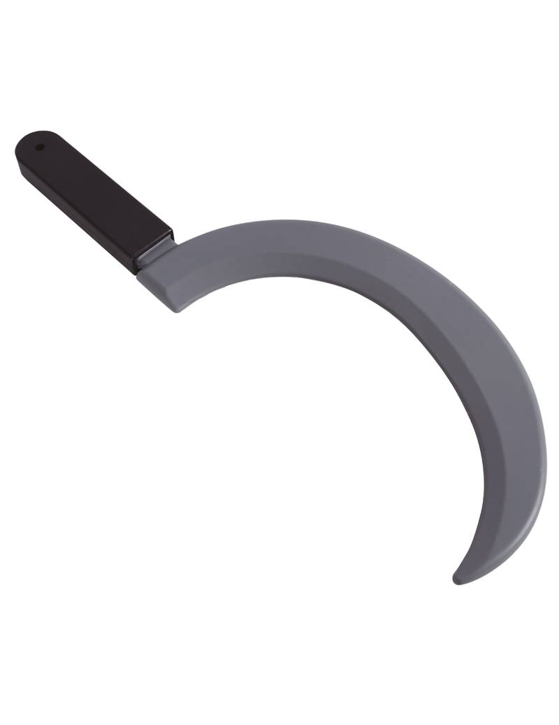 Kleine Sichel Halloween Kostümzubehör schwarz-silber von KARNEVAL-MEGASTORE