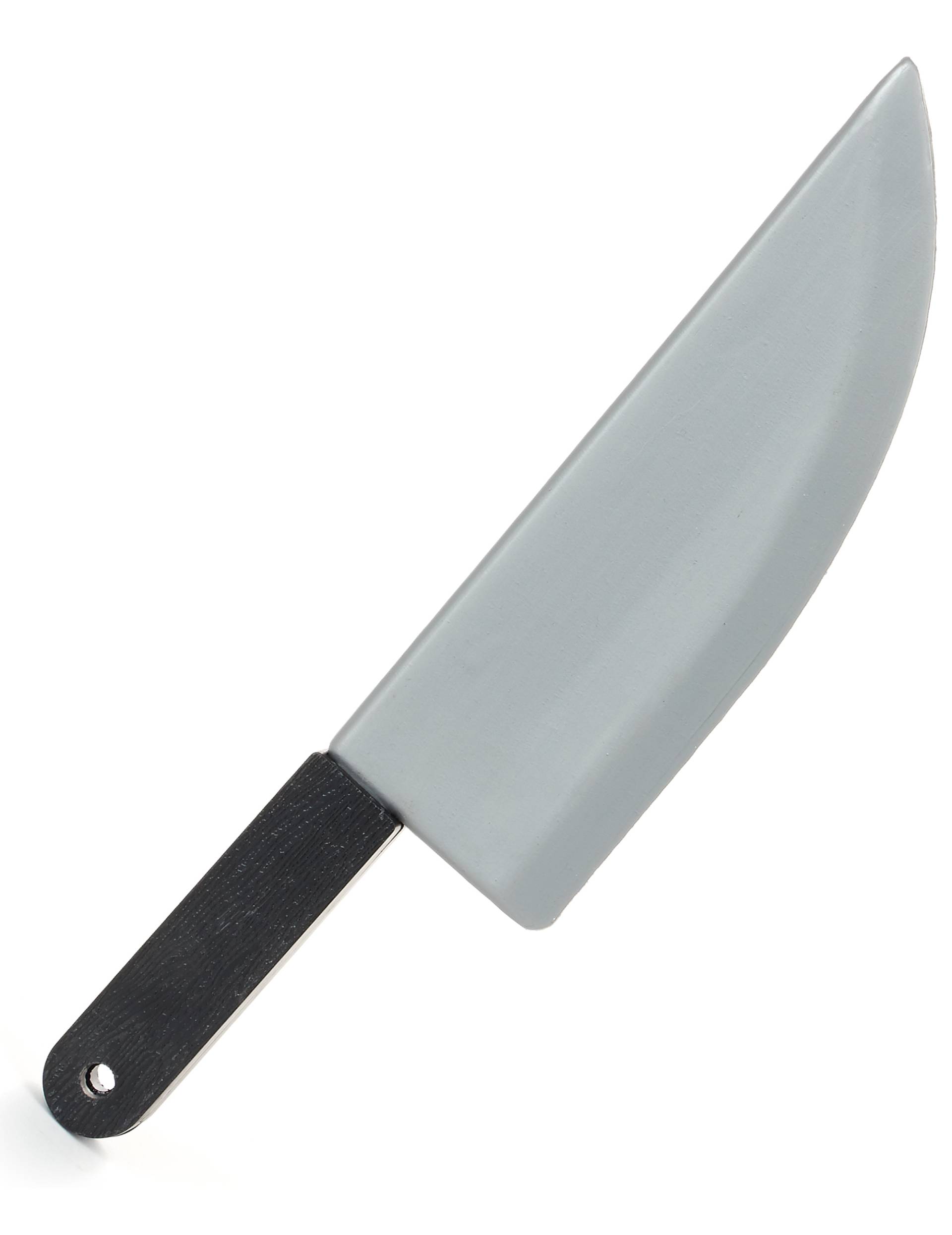 Küchenmesser Accessoire Halloween Kostümzubehör silber-rot von KARNEVAL-MEGASTORE