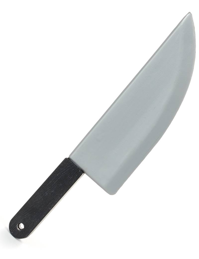 Küchenmesser Accessoire Halloween Kostümzubehör silber-rot von KARNEVAL-MEGASTORE
