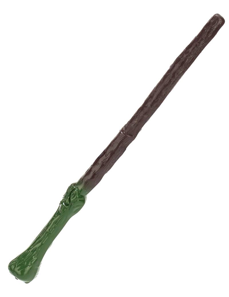 Magischer Zauberstab Kostümaccessoire braun-grün 35cm von KARNEVAL-MEGASTORE