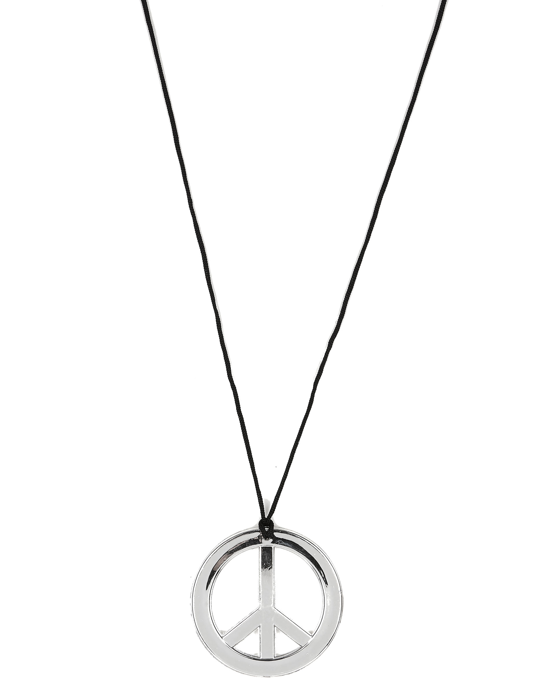 Peace Kette Hippiekette grau-metallic Peace Kette Hippiekette grau-metallic von KARNEVAL-MEGASTORE