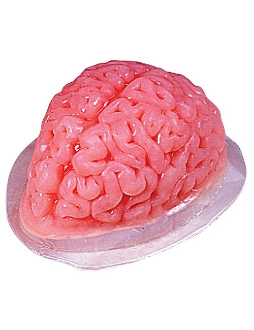 Puddingform Gehirn Halloween Party-Gadget transparent 20x15x7,5cm von KARNEVAL-MEGASTORE