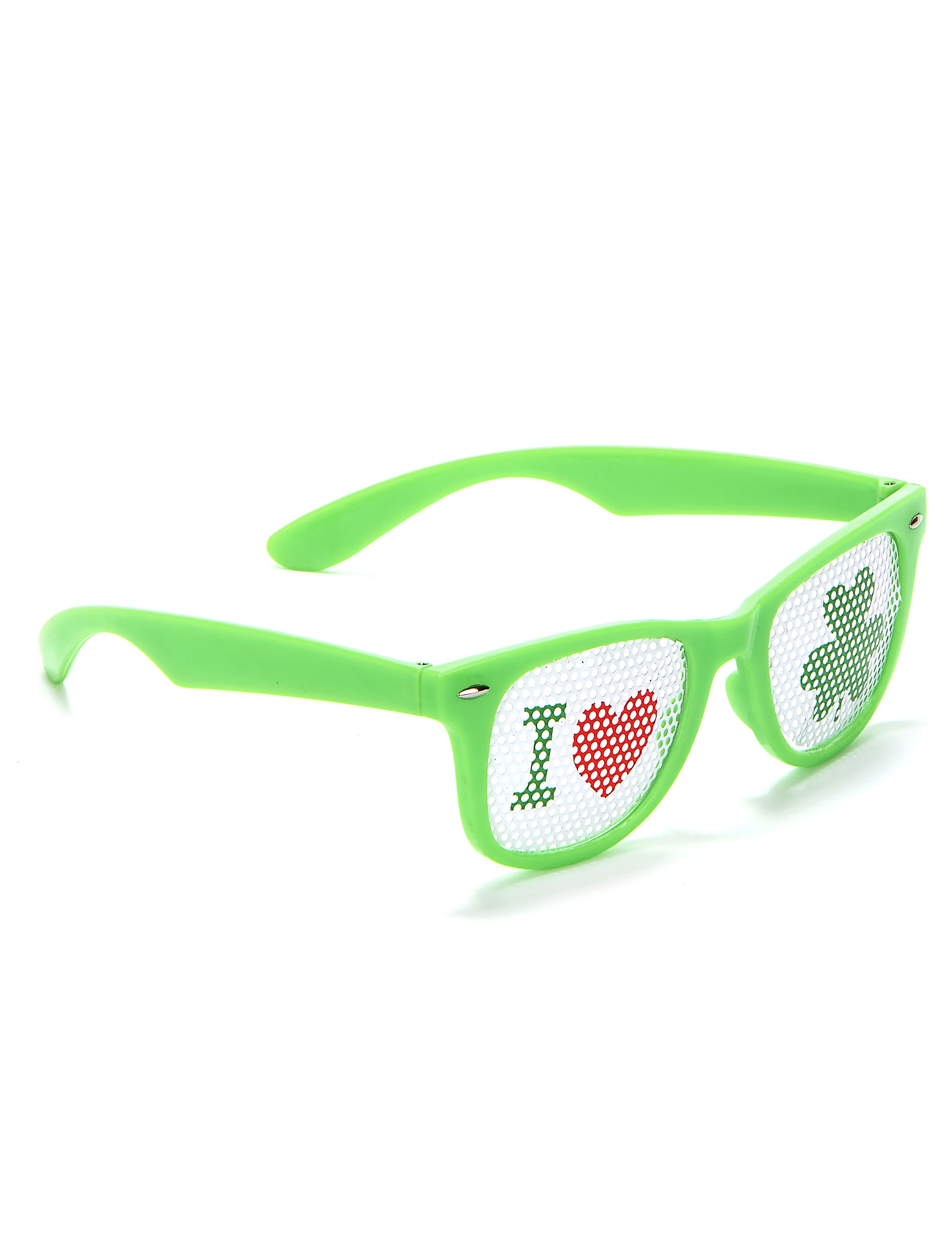 Spaßbrille I love St. Patrick's Day grün von KARNEVAL-MEGASTORE