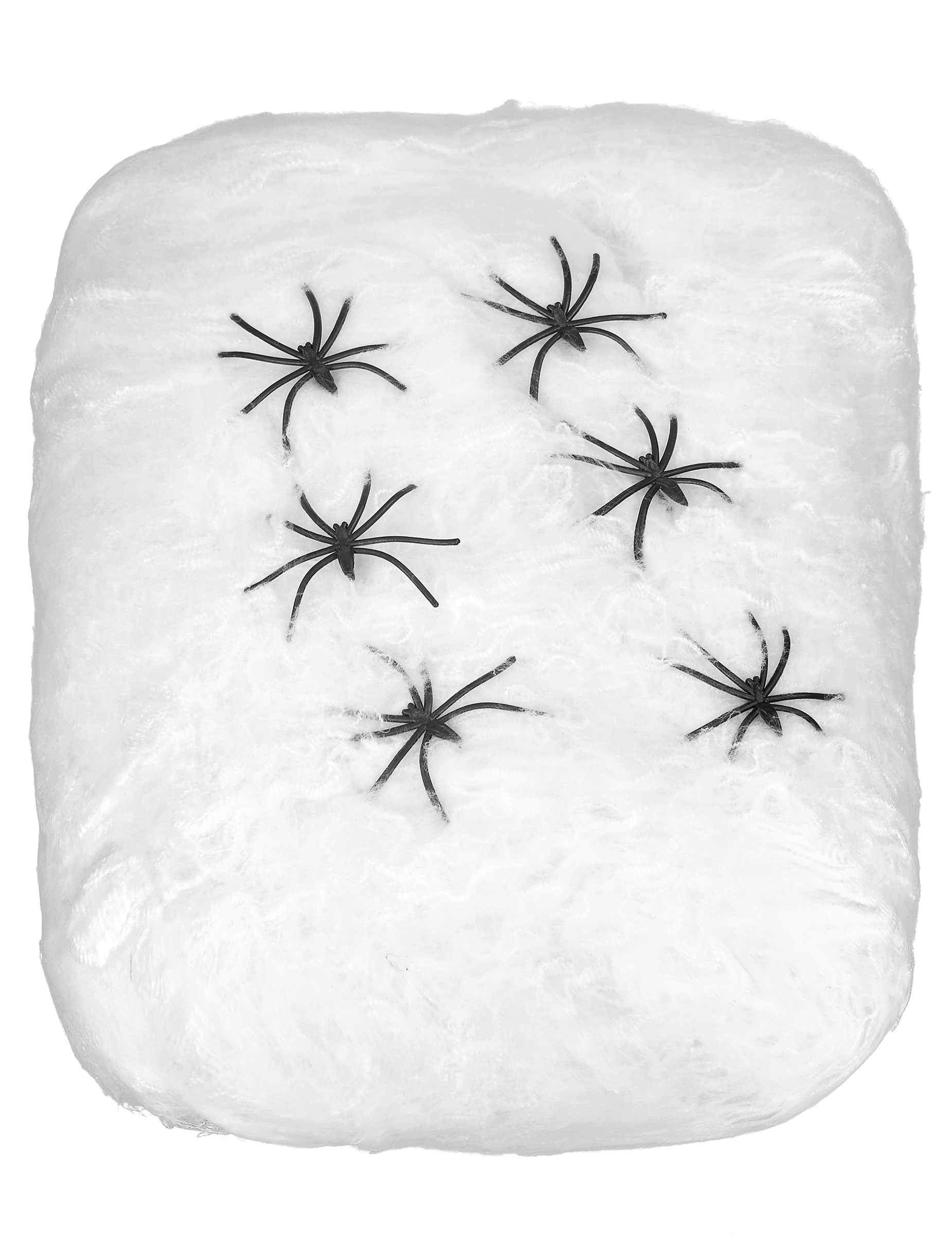 Spinnennetz mit Spinnen Halloween-Deko weiss 100 g 35qm von KARNEVAL-MEGASTORE