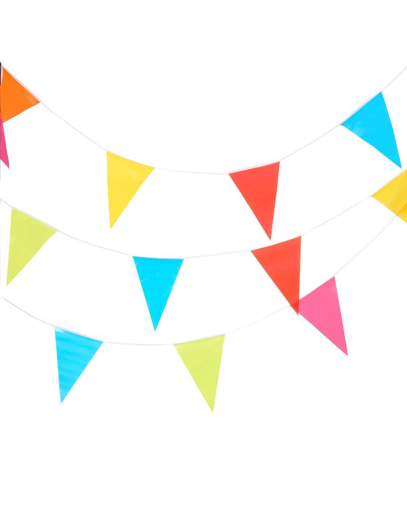 Wimpel-Girlande Party-Deko bunt 10m von KARNEVAL-MEGASTORE