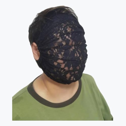 ELLENTAE Damen-Maske aus Spitze, Vollgesichtsmaske, Party-Maske, durchsichtige Spitzenkapuze, Netz-Kopfbedeckung ELLENTAE Damen-Maske aus Spitze, Vollgesichtsmaske, Party-Maske, durchsichtige Spitzenkapuze, Netz-Kopfbedeckung von ELLENTAE