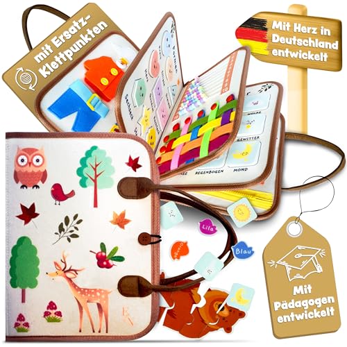 ELN Germany Montessori Busy Board ab 3 Jahre Deutsch - Activity Board Beschäftigung für Reise Autofahrt & Flugzeug - Motorikspielzeug für Kleinkind - Busy Book - Montessori Spielzeug ELN Germany Montessori Busy Board ab 3 Jahre Deutsch - Activity Board Beschäftigung für Reise Autofahrt & Flugzeug - Motorikspielzeug für Kleinkind - Busy Book - Montessori Spielzeug von ELN Germany
