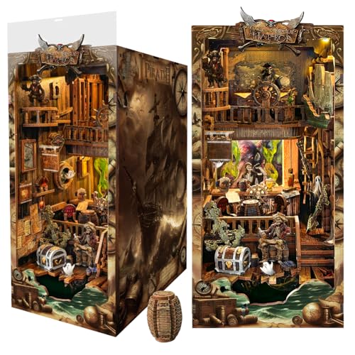 DIY Buch Nook hölzerne 3D Puzzle Kit Puppenhaus mit LED DIY Buchstützen Kit Craft Hobbies Geschenke für Teenager DIY Buch Nook hölzerne 3D Puzzle Kit Puppenhaus mit LED DIY Buchstützen Kit Craft Hobbies Geschenke für Teenager von ELPHNUTSEY