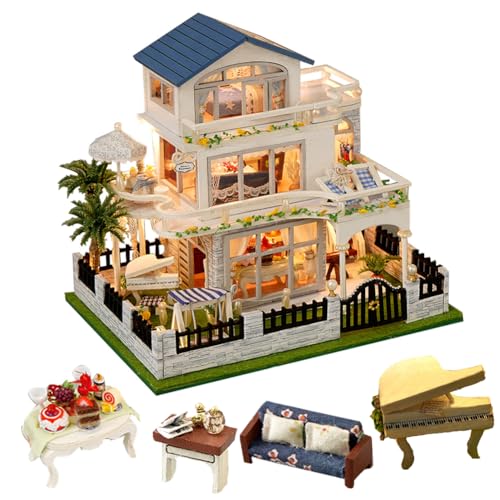 Miniatur-Haus, handgefertigt, für Erwachsene, Minizimmer mit Möbeln und Zubehör, 3D-Modell, kreatives Geschenk für Elternfreunde Miniatur-Haus, handgefertigt, für Erwachsene, Minizimmer mit Möbeln und Zubehör, 3D-Modell, kreatives Geschenk für Elternfreunde von ELPHNUTSEY