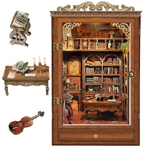 Miniatur-Holzpuppenhaus-Bausatz, DIY-Puppenhaus-Bausatz mit LED-Beleuchtung, kreatives Set zur Regaldekoration, 3D-Modell, kreative Geschenke für Freunde und Verwandte Miniatur-Holzpuppenhaus-Bausatz, DIY-Puppenhaus-Bausatz mit LED-Beleuchtung, kreatives Set zur Regaldekoration, 3D-Modell, kreative Geschenke für Freunde und Verwandte von ELPHNUTSEY