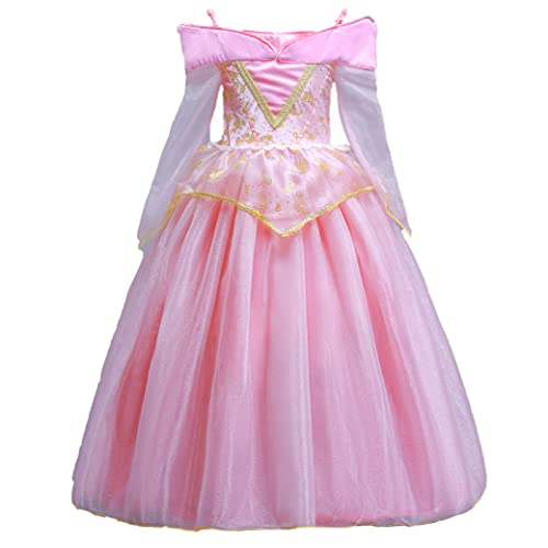 ELSA & ANNA Prinzessin Kleid Mädchen – Eiskönigin – Prinzessinnenkostüm – Mädchen Kleid für Partys, Geburtstage, Fasching, Karneval und Halloween – Prinzessin Kostüm Mädchen – 3-4 Jahre (SLP01) von ELSA & ANNA