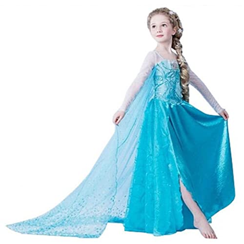 ELSA & ANNA Prinzessin Kleid Kostüm Mädchen – Eiskönigin – Prinzessinnenkostüm – Mädchen Kleid für Partys, Geburtstage, Fasching, Karneval und Halloween – 3-4 Jahre (UK-SEP302) von ELSA & ANNA