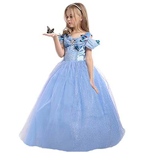 ELSA & ANNA Prinzessin Kleid Mädchen – Eiskönigin – Prinzessinnenkostüm – Mädchen Kleid für Partys, Geburtstage, Fasching, Karneval und Halloween – Prinzessin Kostüm Mädchen – 3-4 Jahre (CNDR5) von ELSA & ANNA