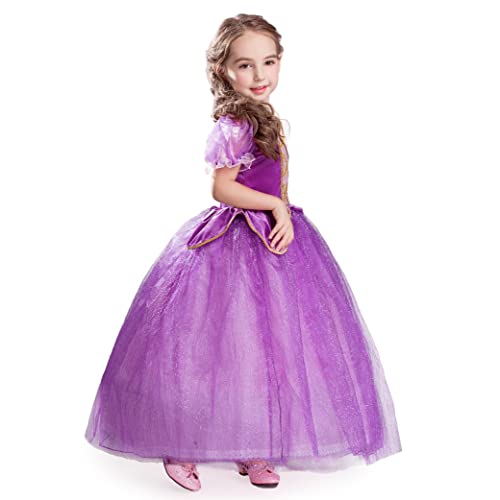 ELSA & ANNA Prinzessin Kleid Mädchen – Eiskönigin – Prinzessinnenkostüm – Mädchen Kleid für Partys, Geburtstage, Fasching, Karneval und Halloween – Prinzessin Kostüm Mädchen – 4-5 Jahre (NW11-RAP) von ELSA & ANNA