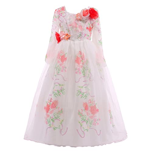 ELSA & ANNA Prinzessin Kleid Mädchen – Eiskönigin – Prinzessinnenkostüm – Mädchen Kleid für Partys, Geburtstage, Fasching, Karneval und Halloween – Prinzessin Kostüm Mädchen – 6-7 Jahre (BEL01) von ELSA & ANNA