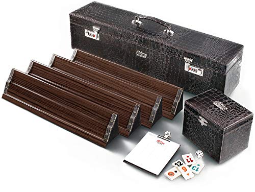 Schwere Luxus Holz Rummy Set im Koffer/Ahsap Okey Takimi Elit serisi von ELT