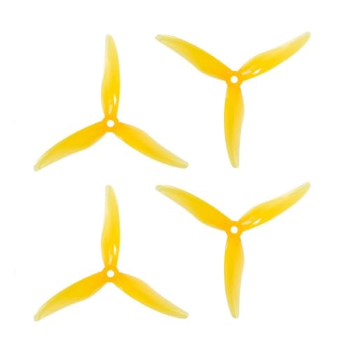 ELUPNMF 10Pairs 20PCS JB 51477 5,1X4,77X3 3-PC Kompatibel mit RC 5 Zoll 4S 6S FPV Racing Freestyle Drohnen(Yellow) von ELUPNMF