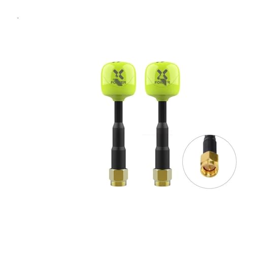 ELUPNMF Foxeer Ant Lollipop 4 Plus 4+ FPV 2,6 Dbi RHCP Kompatibel mit FPV Racing Drone SMA RPSMA UFL MMCX Omni LDS Ant(2PCS Green SMA) von ELUPNMF
