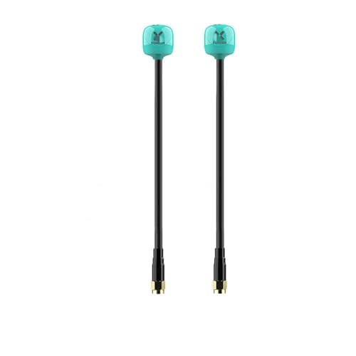 ELUPNMF Foxeer Ant Lollipop 4 Plus 4+ FPV 2,6 Dbi RHCP Kompatibel mit FPV Racing Drone SMA RPSMA UFL MMCX Omni LDS Ant(2PCS Teal 15CM) von ELUPNMF