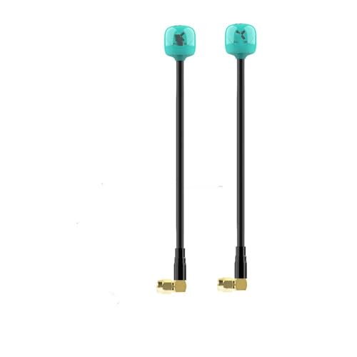 ELUPNMF Foxeer Ant Lollipop 4 Plus 4+ FPV 2,6 Dbi RHCP Kompatibel mit FPV Racing Drone SMA RPSMA UFL MMCX Omni LDS Ant(2PCS Teal SMA 15CM) von ELUPNMF