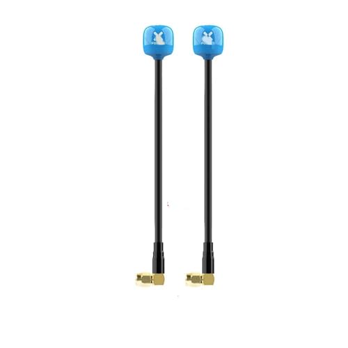 Foxeer Ant Lollipop 4 Plus 4+ FPV 2,6 Dbi RHCP Kompatibel mit FPV Racing Drone SMA RPSMA UFL MMCX Omni LDS Ant(2PCS Blue SMA 15CM) von ELUPNMF