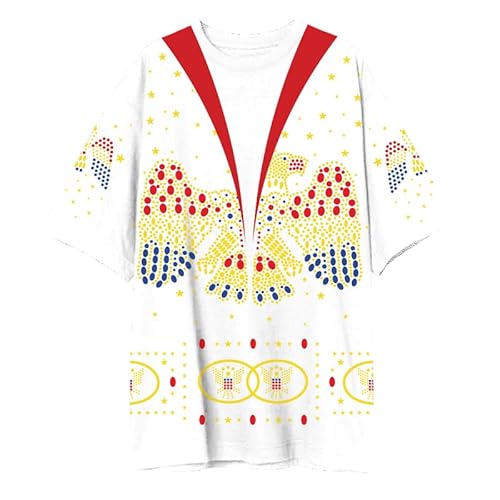 ELVIS PRESLEY Unisex-Erwachsene Offizielles Merch Iconic Jumpsuit Kostüm Oversized T-Shirt, Weiss/opulenter Garten, XXL ELVIS PRESLEY Unisex-Erwachsene Offizielles Merch Iconic Jumpsuit Kostüm Oversized T-Shirt, Weiss/opulenter Garten, XXL von ELVIS PRESLEY
