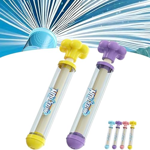 Feuerwerk Wasserpistole, Wasserspritze für Kinder und Erwachsene, Romantisches Feuerwerks Wasserspritzspielzeug für Sommer, Schwimmbad, Strand, Partyspiel (2 Stück, Gelb + Violett) von ELYSORA