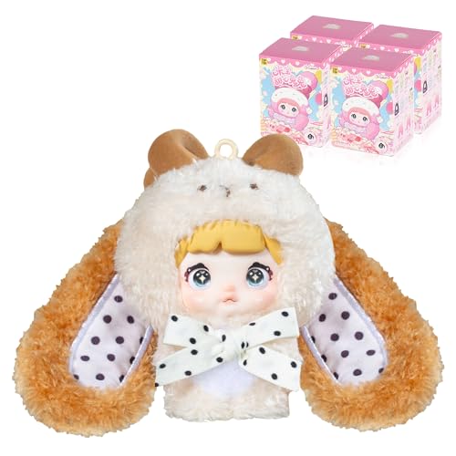 Nommi Baby Sweetie Bunny Series Figuren Blind Box Plüschpuppe Sammlung Spielzeug Geburtstag Geschenke für Kinder und Erwachsene, Unboxed - 4 Packungen von ELYSORA