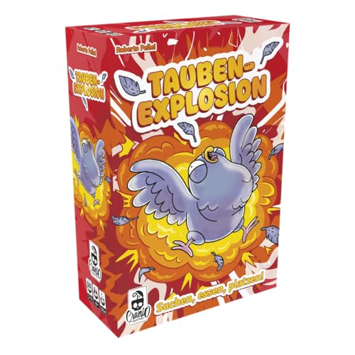 ELZNIR Games Taubenexplosion – Verrücktes Familienspiel mit Tauben, Futterkarten & Explosionen, für 2–5 Spieler, Set Collection & Take That, ab 8 Jahren, Deutsch von ELZNIR GAMES