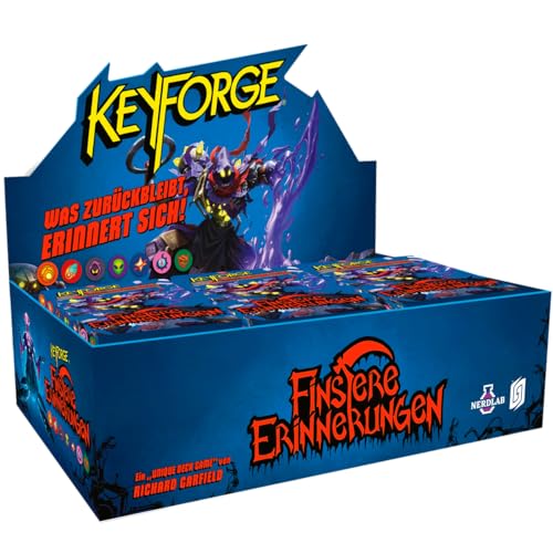 ELZNIR GAMES KeyForge: Finstere Erinnerungen – Display mit 12 Archon Decks, neues Set von Richard Garfield, Geistoid Fraktion, düsteres Fantasy-Kartenspiel, Ghost Galaxy von ELZNIR GAMES