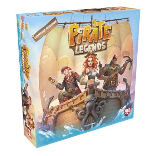 Pirate Legends, ELZNIR GAMES, Abenteuer-Brettspiel, Piratenstrategie, für 2-4 Spieler, ab 8 Jahren, 30 Min., Schatzsuche, Inselerkundung, familienfreundlich, Seefahrt-Spiel Pirate Legends, ELZNIR GAMES, Abenteuer-Brettspiel, Piratenstrategie, für 2-4 Spieler, ab 8 Jahren, 30 Min., Schatzsuche, Inselerkundung, familienfreundlich, Seefahrt-Spiel von ELZNIR GAMES