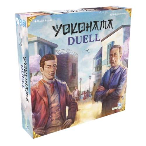 ELZNIR GAMES Yokohama Duell, Kennerspiel für 2 Spieler, Worker Placement & Set Collection, 45 Min. Spieldauer, ab 8 Jahren, überarbeitete 2-Spieler-Version, kompakt & schnell spielbar von ELZNIR GAMES