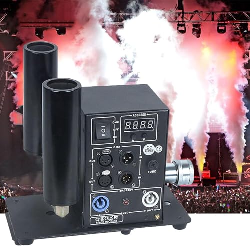 CO2 Nebelmaschine 200W DMX Control Nebelmaschine Display Display Sprühabstand 8-10M Bühneneffekt Nebelmaschine 100° Winkel von ELzEy