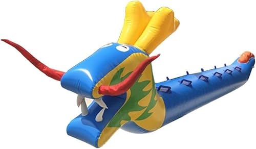 ELzEy Aufblasbares Drachenboot-Rasenspiel, Indoor- und Outdoor-Spiele und Sportspielzeug fördern Teamarbeit, Fitness und Geselligkeit (Color : Blu, Size : 10 Seats) von ELzEy