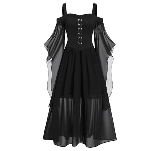 EMATOP Halloween Kostüm Damen Mittelalter Gothic Kleid mit Trompetenärmel Renaissance Partykleid Korsett Viktorianisches Kleider für Party Karneval Abendkleid Hohe Taille Cosplay Ballkleid EMATOP Halloween Kostüm Damen Mittelalter Gothic Kleid mit Trompetenärmel Renaissance Partykleid Korsett Viktorianisches Kleider für Party Karneval Abendkleid Hohe Taille Cosplay Ballkleid von EMATOP