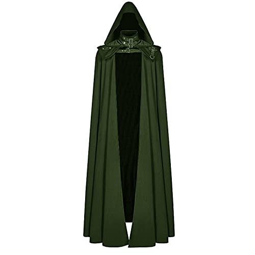 EMATOP Herren Vampir Umhang mit Kapuze Halloween Kostüm Erwachsene Lange Mantel Mittelalter Vintage Kapuzenumhang Karneval Cosplay Kleidung Retro Einfarbig Kapuzenmantel Gothic Teufelsmantel EMATOP Herren Vampir Umhang mit Kapuze Halloween Kostüm Erwachsene Lange Mantel Mittelalter Vintage Kapuzenumhang Karneval Cosplay Kleidung Retro Einfarbig Kapuzenmantel Gothic Teufelsmantel von EMATOP
