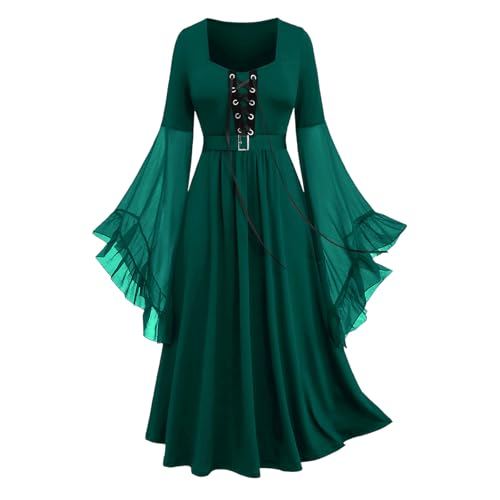 EMATOP Mittelalter Kostüm für Damen Renaissance Viktorianisches Kleid mit Trompetenärmel Partykleid Vintage Karneval Halloween Kostüm High Waist Elegant Cocktailkleid Chiffon Gothic Kleider EMATOP Mittelalter Kostüm für Damen Renaissance Viktorianisches Kleid mit Trompetenärmel Partykleid Vintage Karneval Halloween Kostüm High Waist Elegant Cocktailkleid Chiffon Gothic Kleider von EMATOP