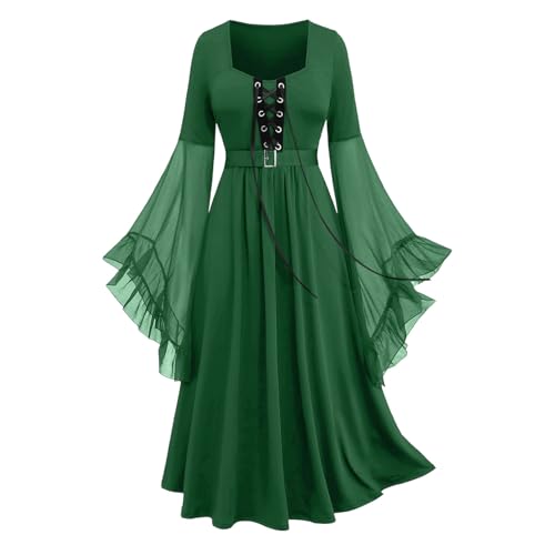 EMATOP Mittelalter Kostüm für Damen Renaissance Viktorianisches Kleid mit Trompetenärmel Partykleid Vintage Karneval Halloween Kostüm High Waist Elegant Cocktailkleid Chiffon Gothic Kleider EMATOP Mittelalter Kostüm für Damen Renaissance Viktorianisches Kleid mit Trompetenärmel Partykleid Vintage Karneval Halloween Kostüm High Waist Elegant Cocktailkleid Chiffon Gothic Kleider von EMATOP